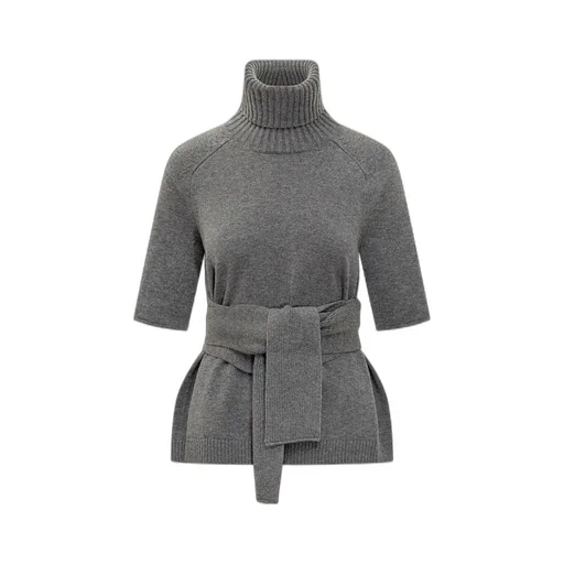 Cut Out Detailed Roll Neck Knitted Top