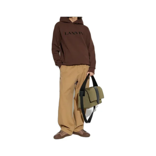 Logo-Embroidered Kangaroo Pocket Hoodie