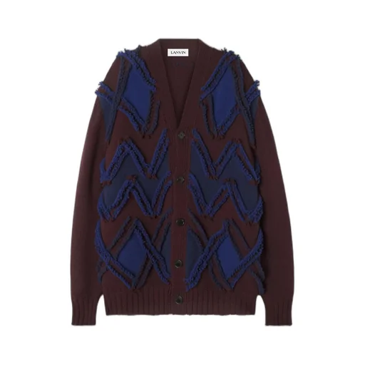 Patterned-Jacquard Cardigan