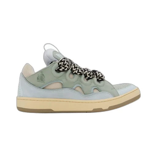 Lanvin Curb Round Toe Lace-Up Sneakers