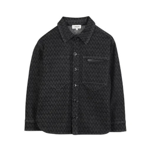Long-Sleeved Denim Shirt