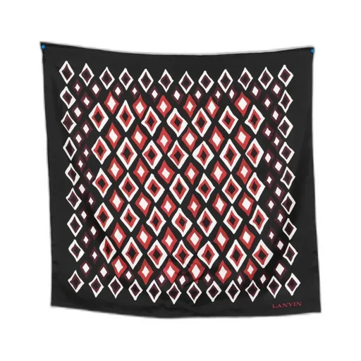 Diamond-Pattern Silk Scarf