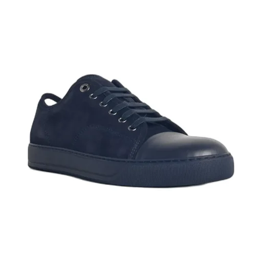 Suede Leather Cap-Toe Sneakers