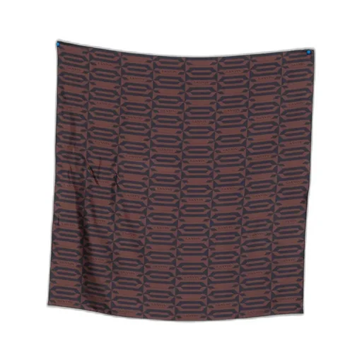 Geometric-Pattern Silk Scarf