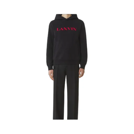 Logo-Embroidered Kangaroo Pocket Hoodie