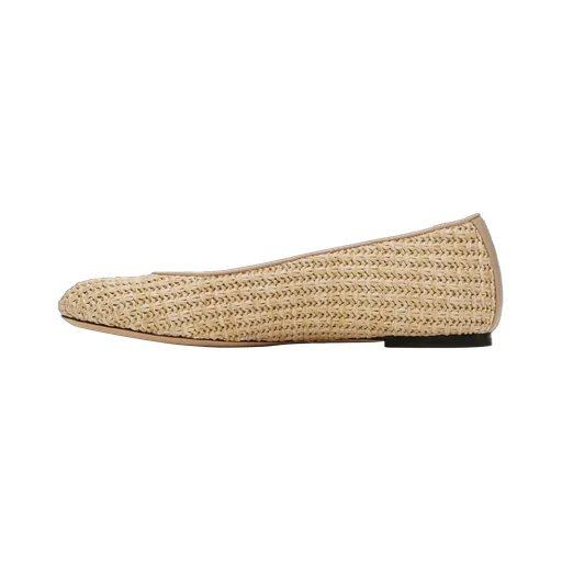 Raffia Ballet Flats
