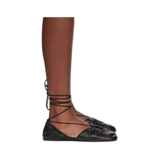 Mesure Lace-Up Leather Ballet Flats