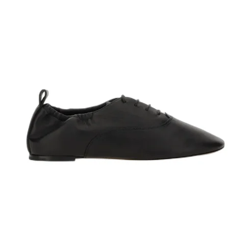 Lace-Up Leather Slippers