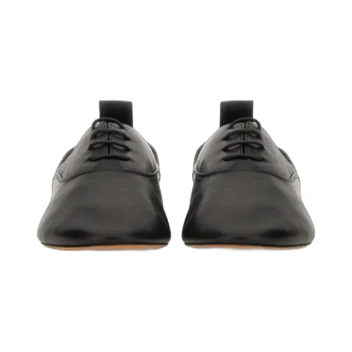 Lace-Up Leather Slippers