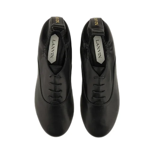 Lace-Up Leather Slippers