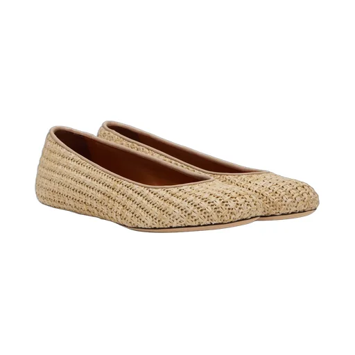 Raffia Ballet Flats