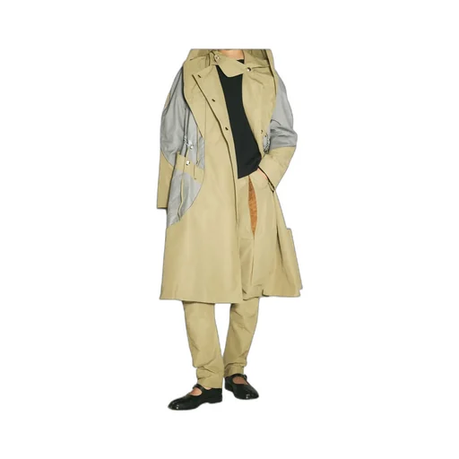 Colour-Block Double-Breasted Coat