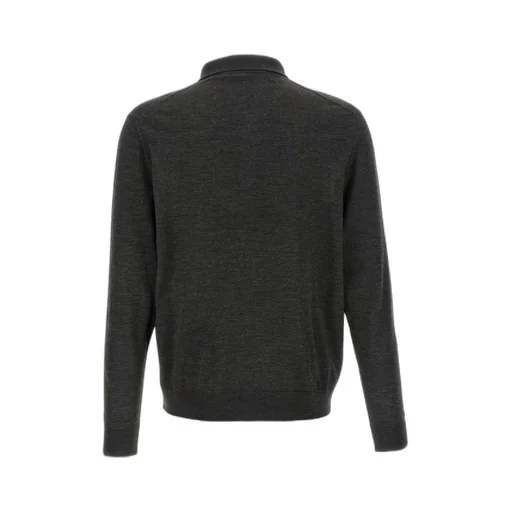 Half Zipped Long Sleeved Polo Shirt