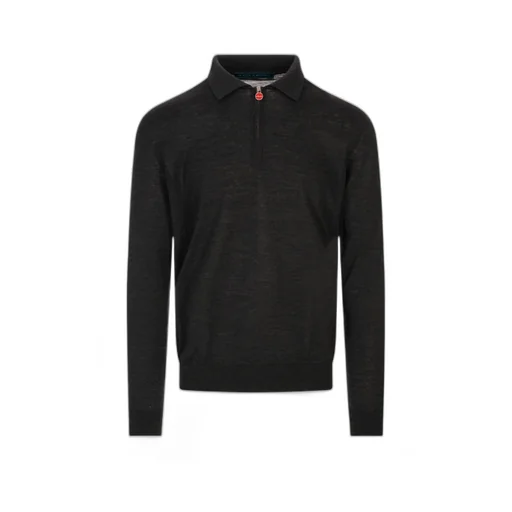 Long Sleeved Half-Zip Knitted Polo Shirt