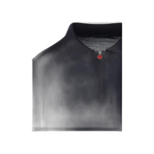 Long Sleeved Zipped Knitted Polo Shirt