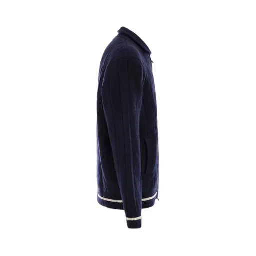 Kiton Zip-Up Knitted Bomber Jacket