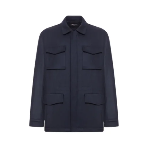 Flap-Pocket Cashmere Coat