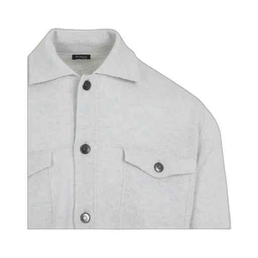 Button-Fastening Flap-Pocket Shirt Jacket