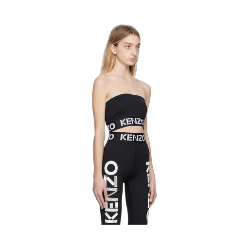 Logo Band Bandeau Cropped Top