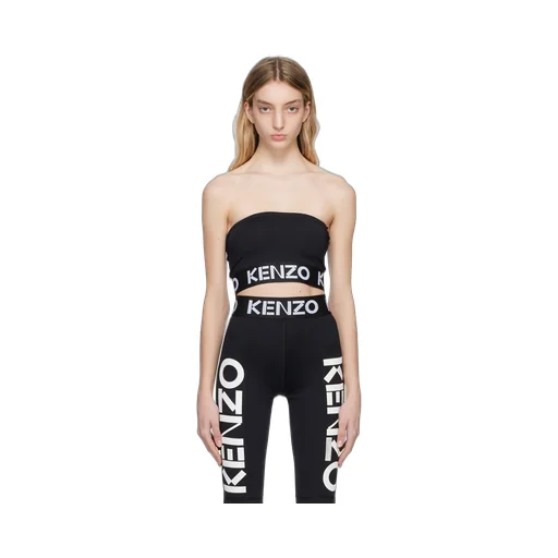 Logo Band Bandeau Cropped Top