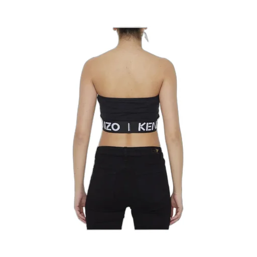Logo Band Bandeau Cropped Top