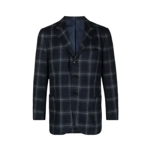 Plaid-Check Single-Breasted Blazer