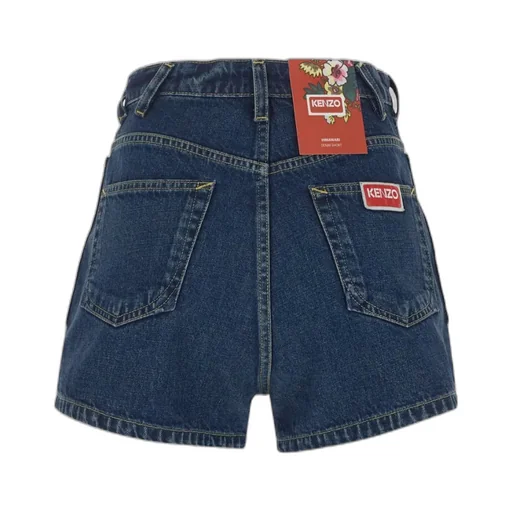 Logo Patch Denim Shorts