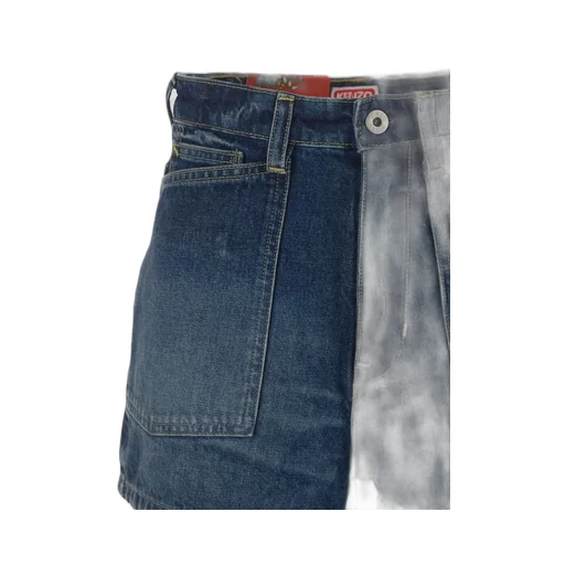 Logo Patch Denim Shorts