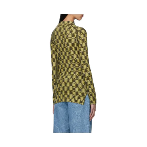 Vichy Jacquard Fitted Jumper