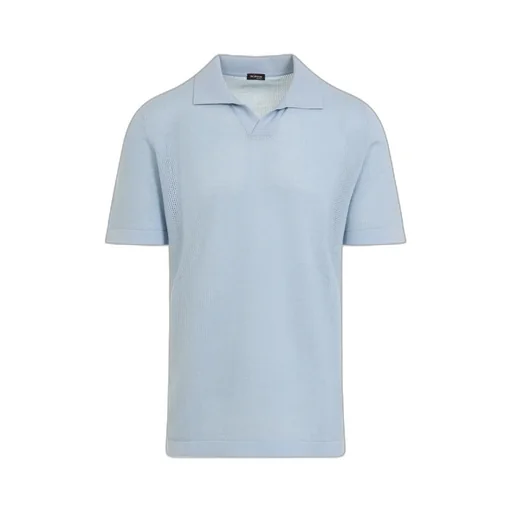 Short-Sleeved Straight-Hem Polo Shirt