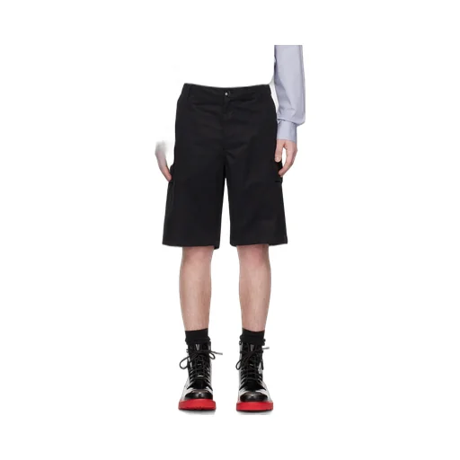 Logo Patch Knee-Length Cargo Shorts