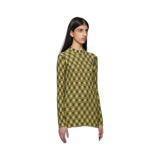 Vichy Jacquard Fitted Jumper
