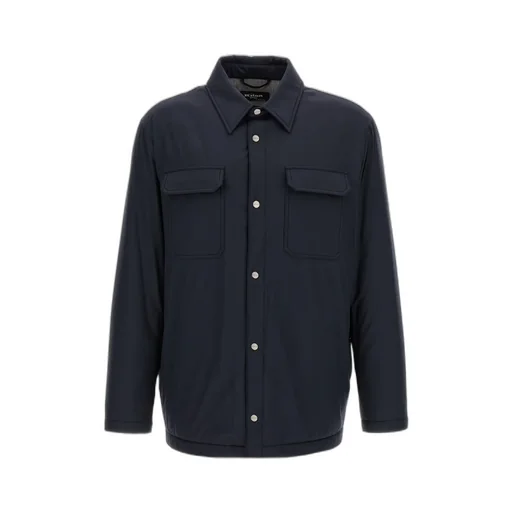 Long-Sleeved Buttoned Down Jacket