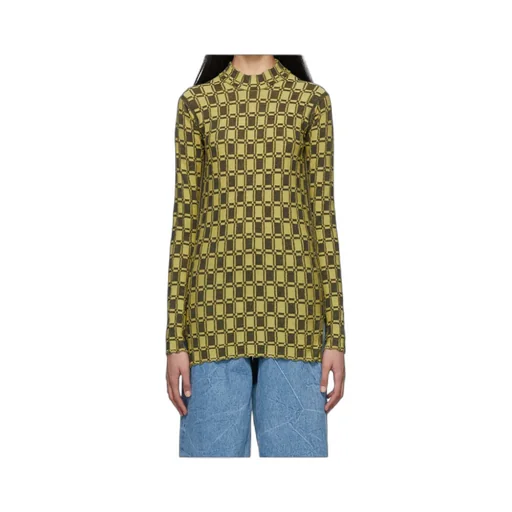 Vichy Jacquard Fitted Jumper