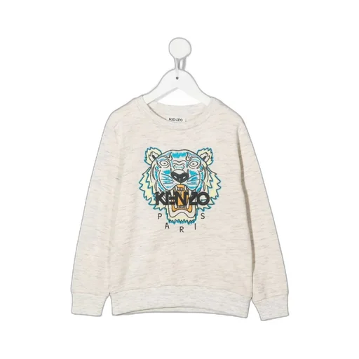 Embroidered Tiger Crew Neck Sweatshirt