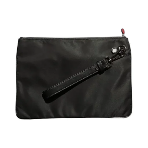 Logo-Plaque Clutch Bag