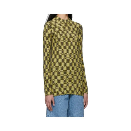 Vichy Jacquard Fitted Jumper