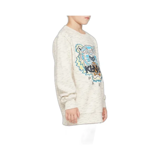 Embroidered Tiger Crew Neck Sweatshirt