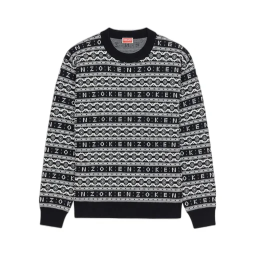Logo Jacquard Long-Sleeved Jumper