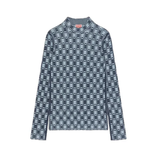 Vichy Jacquard Fitted Jumper