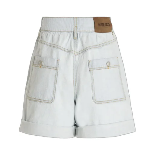 Turned-Up Hem Denim Shorts