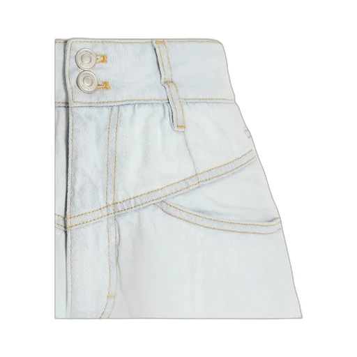 Turned-Up Hem Denim Shorts