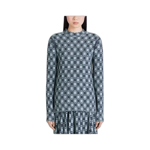 Vichy Jacquard Fitted Jumper