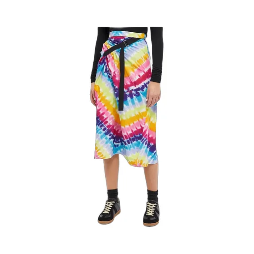 Tie-Dye High Waist Midi Skirt
