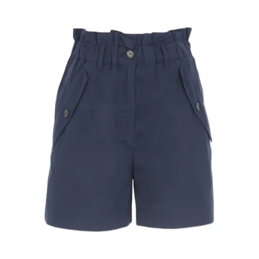 High-Waisted Elastic Waist Shorts