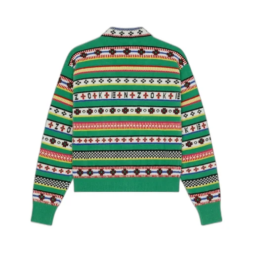 Logo Jacquard Knit Cardigan