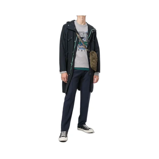 Piped-Trim Drawstring Waist Trousers