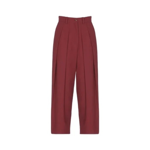 Cropped Pleated Trousers