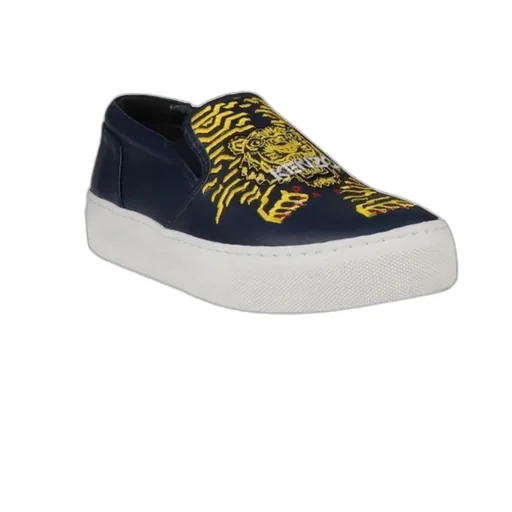 Tiger Head Embroidered Slip-On Sneakers