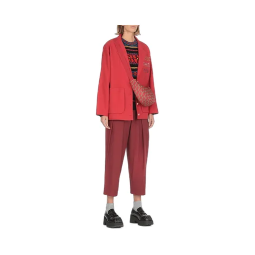 Cropped Pleated Trousers